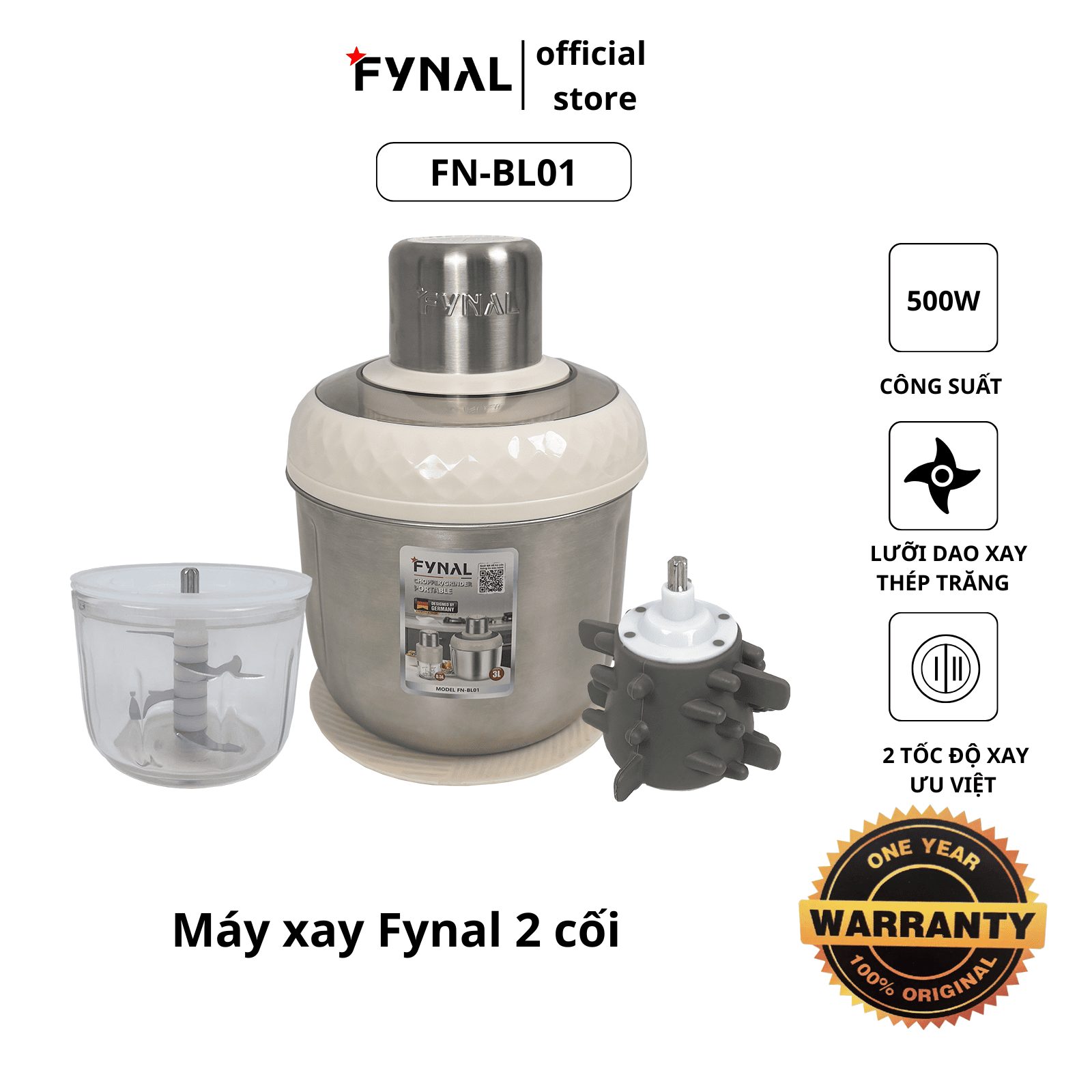 Máy xay Fynal 2 cối Fn-BL01