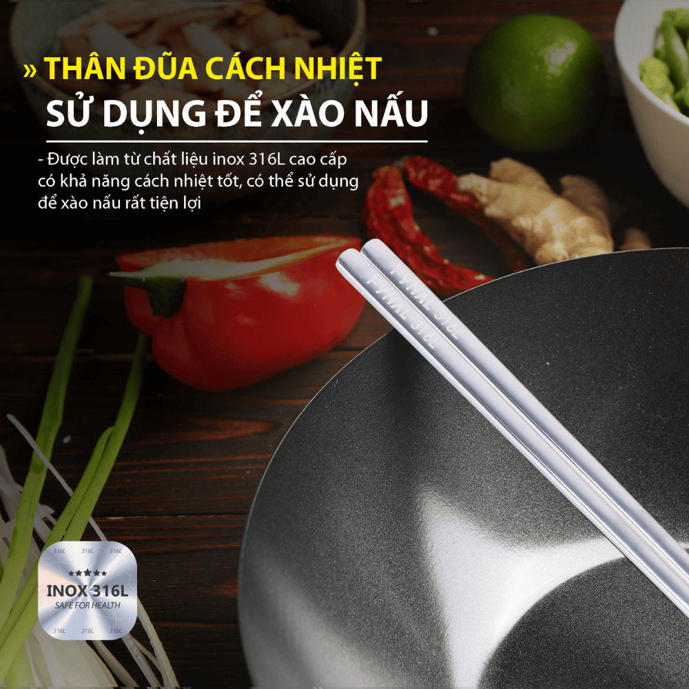 Bộ 10 Đôi Đũa Inox 316 Fynal FN-0601 - Ảnh 5
