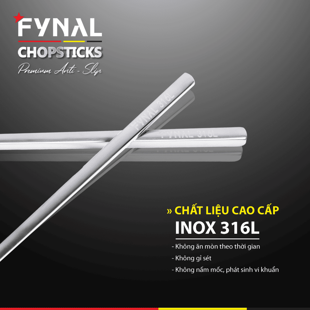 Bộ 10 Đôi Đũa Inox 316 Fynal FN-0601 - Ảnh 4